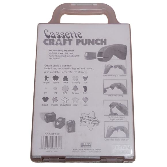 Marvy Uchida Cassette Craft Punch 36 Pc ABC 123 Letters Numbers CCP Set37 Case - Picture 6 of 6
